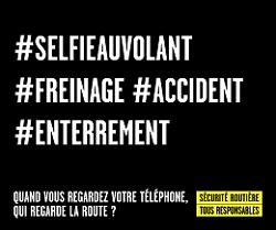 Campagne de sensibilisation contre les téléphones au volant sur les Bus